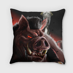 Подушка квадратная Duke Nukem Pig, цвет: 3D-принт