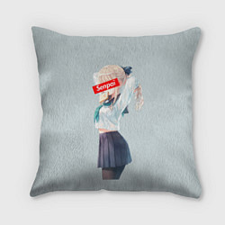 Подушка квадратная Senpai School Girl, цвет: 3D-принт