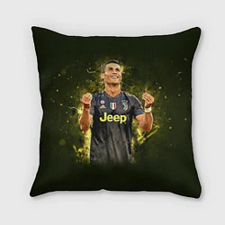 Подушка квадратная Ronaldo: Juve Sport, цвет: 3D-принт