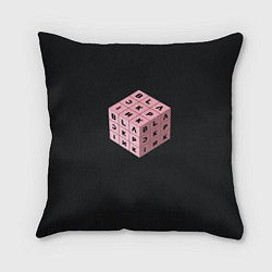 Подушка квадратная Black Pink Cube, цвет: 3D-принт
