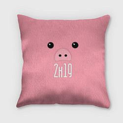 Подушка квадратная Piggy 2k19, цвет: 3D-принт