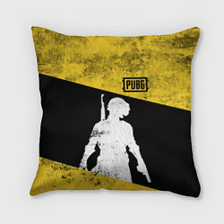 Подушка квадратная PUBG: Yellow Grunge, цвет: 3D-принт