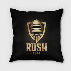 Подушка квадратная Rush PUBG, цвет: 3D-принт