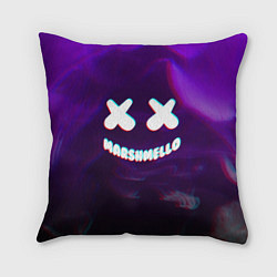 Подушка квадратная Marshmello: Violet Glitch, цвет: 3D-принт