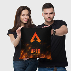Подушка квадратная Apex Legends: Orange Flame, цвет: 3D-принт — фото 2