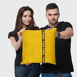 Подушка квадратная ASAP Rocky: Yellow Testing, цвет: 3D-принт — фото 2