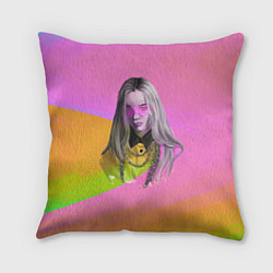 Подушка квадратная Billie Eilish: Pink Fashion, цвет: 3D-принт