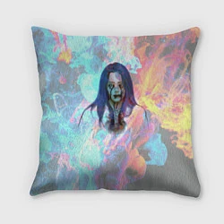 Подушка квадратная Billie Eilish Dark, цвет: 3D-принт