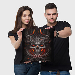 Подушка квадратная Slipknot: Hell Skull, цвет: 3D-принт — фото 2