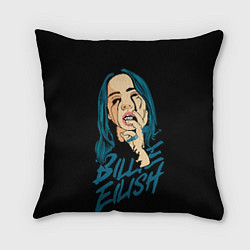 Подушка квадратная Billie Eilish, цвет: 3D-принт