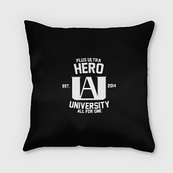 Подушка квадратная My Hero Academia белый лого, цвет: 3D-принт