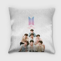 Подушка квадратная Take love BTS, цвет: 3D-принт