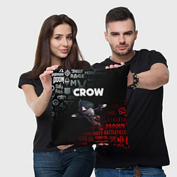 Подушка квадратная BRAWL STARS CROW, цвет: 3D-принт — фото 2