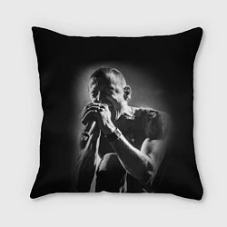 Подушка квадратная Chester Bennington Linkin Park, цвет: 3D-принт