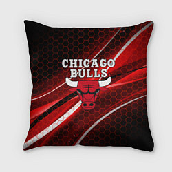 Подушка квадратная CHICAGO BULLS, цвет: 3D-принт