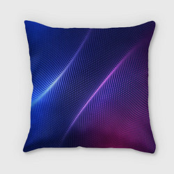 Подушка квадратная Фиолетово 3d волны 2020, цвет: 3D-принт