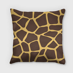 Подушка квадратная Окрас жирафа, цвет: 3D-принт