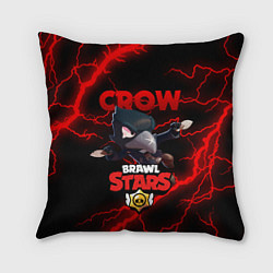 Подушка квадратная BRAWL STARS CROW, цвет: 3D-принт