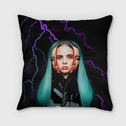 Подушка квадратная BILLIE EILISH, цвет: 3D-принт