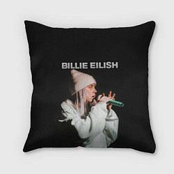 Подушка квадратная BILLIE EILISH, цвет: 3D-принт