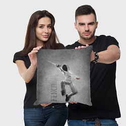 Подушка квадратная Fencing, цвет: 3D-принт — фото 2