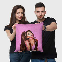 Подушка квадратная Ariana Grande Ариана Гранде цвета 3D-принт — фото 2