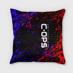 Подушка квадратная Critical Ops, цвет: 3D-принт