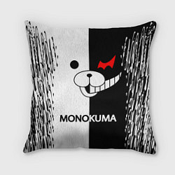 Подушка квадратная MONOKUMA, цвет: 3D-принт
