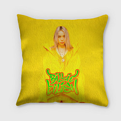 Подушка квадратная BILLIE EILISH, цвет: 3D-принт