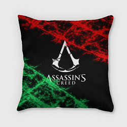 Подушка квадратная Assassin’s Creed: Red & Green, цвет: 3D-принт