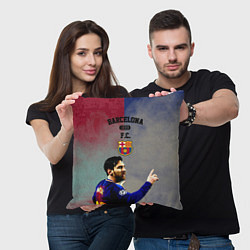 Подушка квадратная Messi, цвет: 3D-принт — фото 2