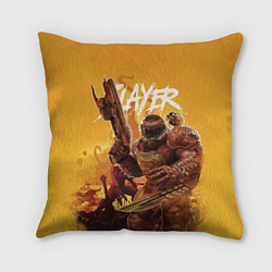 Подушка квадратная Doom Slayer, цвет: 3D-принт