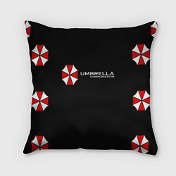 Подушка квадратная Umbrella Corporation, цвет: 3D-принт