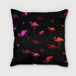 Подушка квадратная Фламинго, цвет: 3D-принт