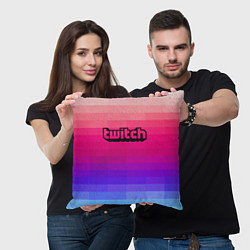 Подушка квадратная TWITCH, цвет: 3D-принт — фото 2