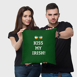 Подушка квадратная Kiss my Irish, цвет: 3D-принт — фото 2