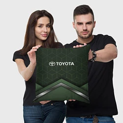 Подушка квадратная TOYOTA, цвет: 3D-принт — фото 2