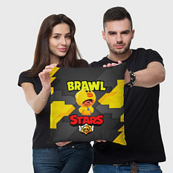 Подушка квадратная BRAWL STARS SALLY LEON, цвет: 3D-принт — фото 2