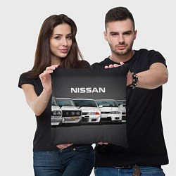 Подушка квадратная NISSAN, цвет: 3D-принт — фото 2