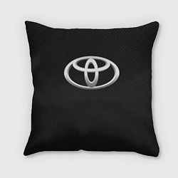 Подушка квадратная Toyota carbon, цвет: 3D-принт