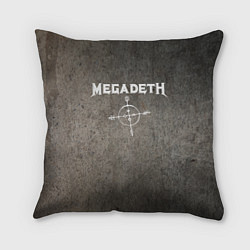 Подушка квадратная Megadeth, цвет: 3D-принт