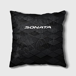 Подушка квадратная HYUNDAI SONATA цвета 3D-принт — фото 1