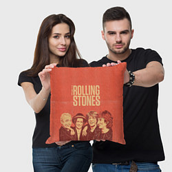 Подушка квадратная The Rolling Stones, цвет: 3D-принт — фото 2