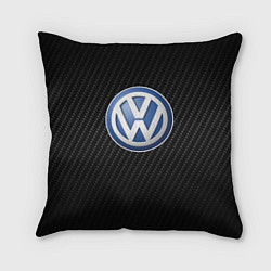 Подушка квадратная Volkswagen Logo, цвет: 3D-принт