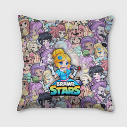 Подушка квадратная BrawlStars Girls Oko, цвет: 3D-принт