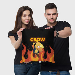 Подушка квадратная BRAWL STARS CROW, цвет: 3D-принт — фото 2