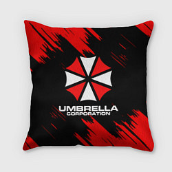 Подушка квадратная Umbrella Corporation, цвет: 3D-принт