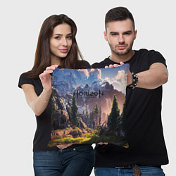 Подушка квадратная Horizon Zero Dawn, цвет: 3D-принт — фото 2