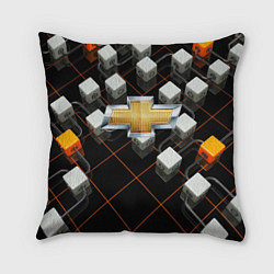 Подушка квадратная CHEVROLET, цвет: 3D-принт