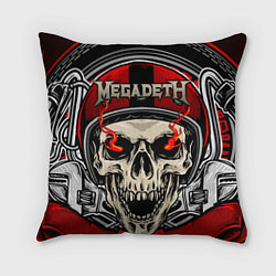 Подушка квадратная Megadeth, цвет: 3D-принт